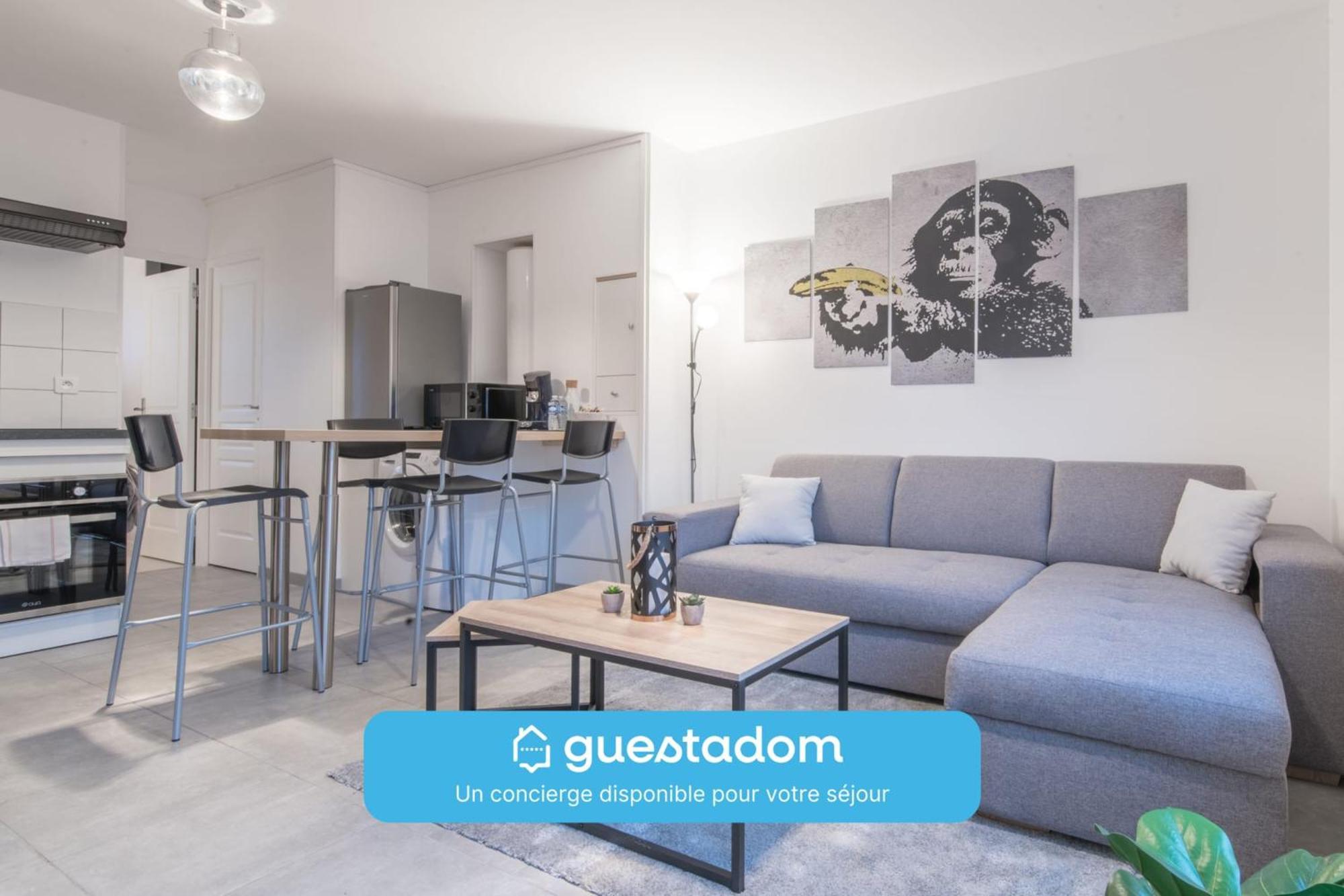 L'Urbain - 600M Gare - Parking Apartment Сен-Назар Екстериор снимка
